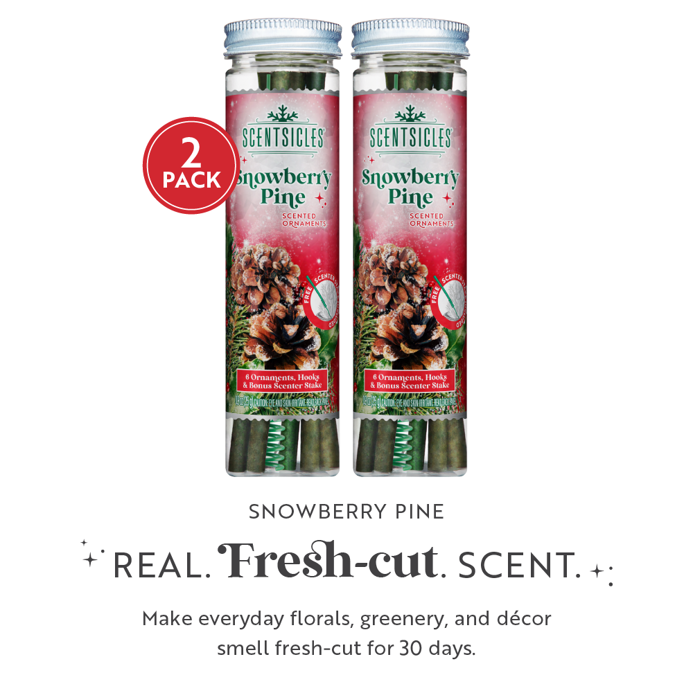 Christmas Tree Scent Sticks, Snowberry Pine, 2 Pack
