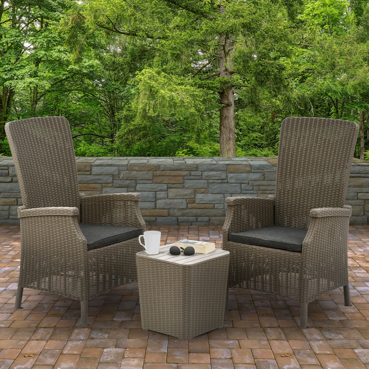 All Weather Garden Bistro Set, 3 Pieces