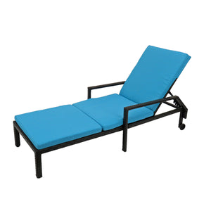 All Weather Rattan Effect Sun Lounger, 201 cm
