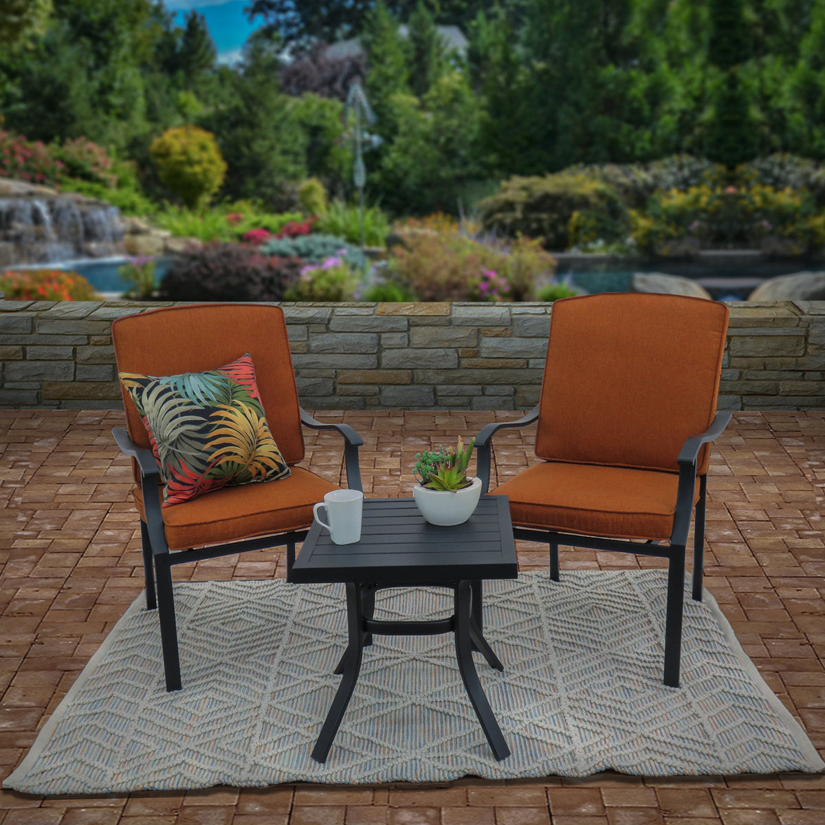 Multicoloured Hand Woven Outdoor Rug, 122 x 183 cm