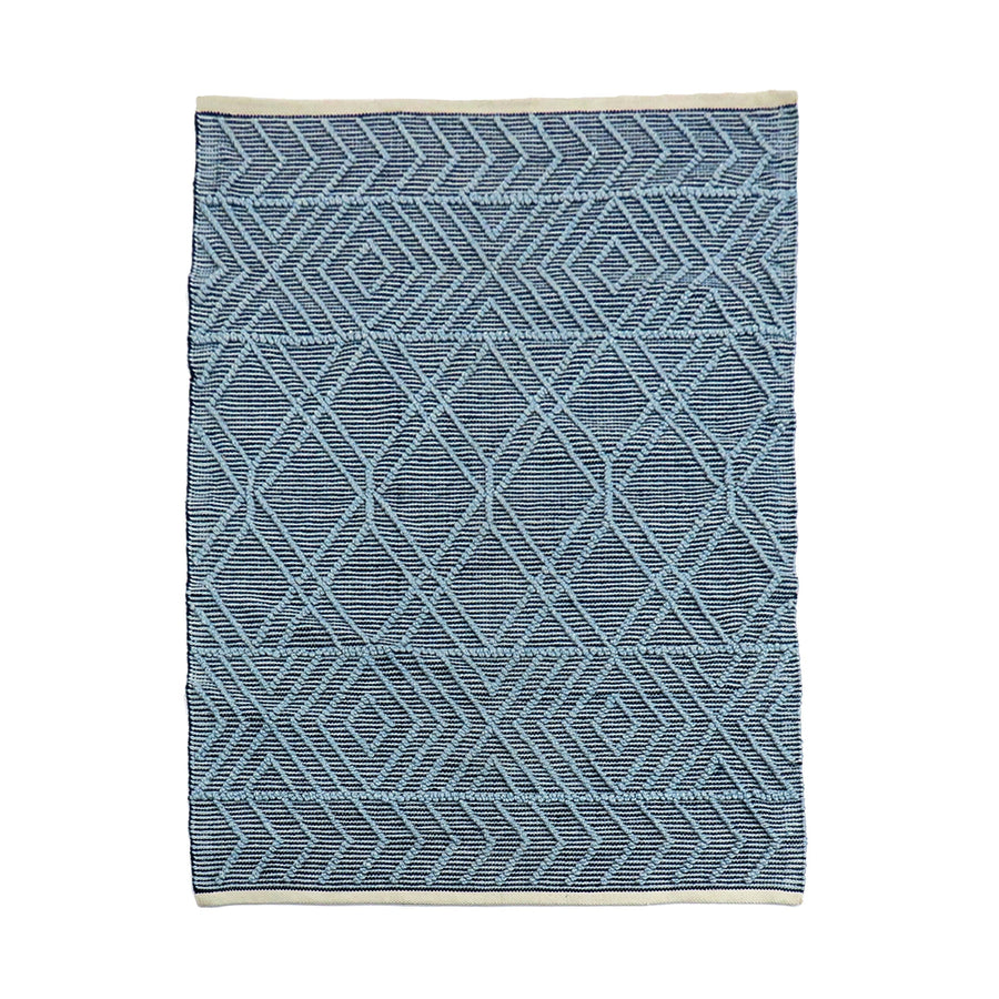 Navy Blue Hand Woven Outdoor Rug, 122 x 183 cm