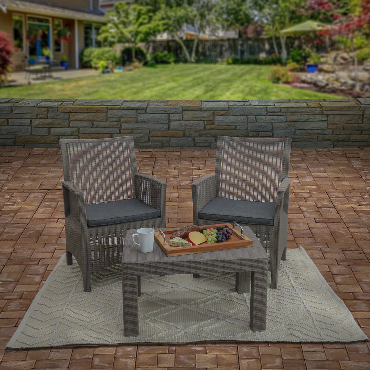 Sand Hand Woven Outdoor Rug, 122 x 183 cm