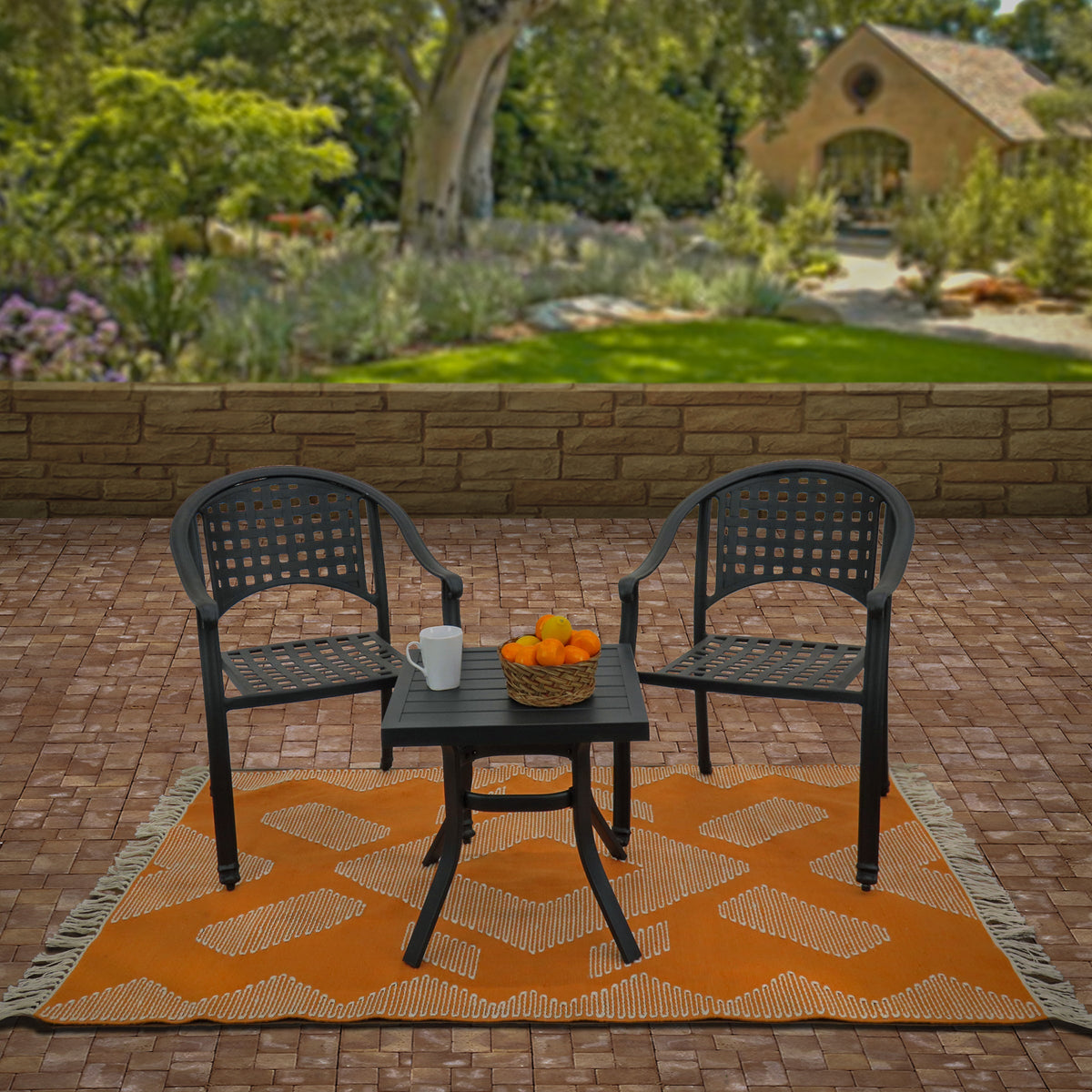 Papaya Hand Woven Outdoor Rug, 122 x 183 cm