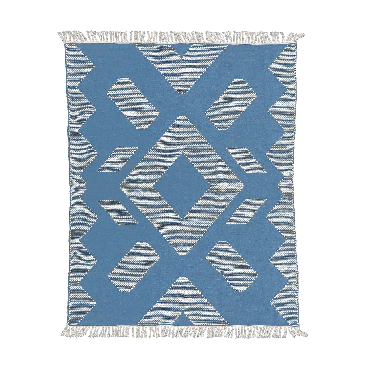 Dusty Blue Hand Woven Outdoor Rug, 152 x 213 cm