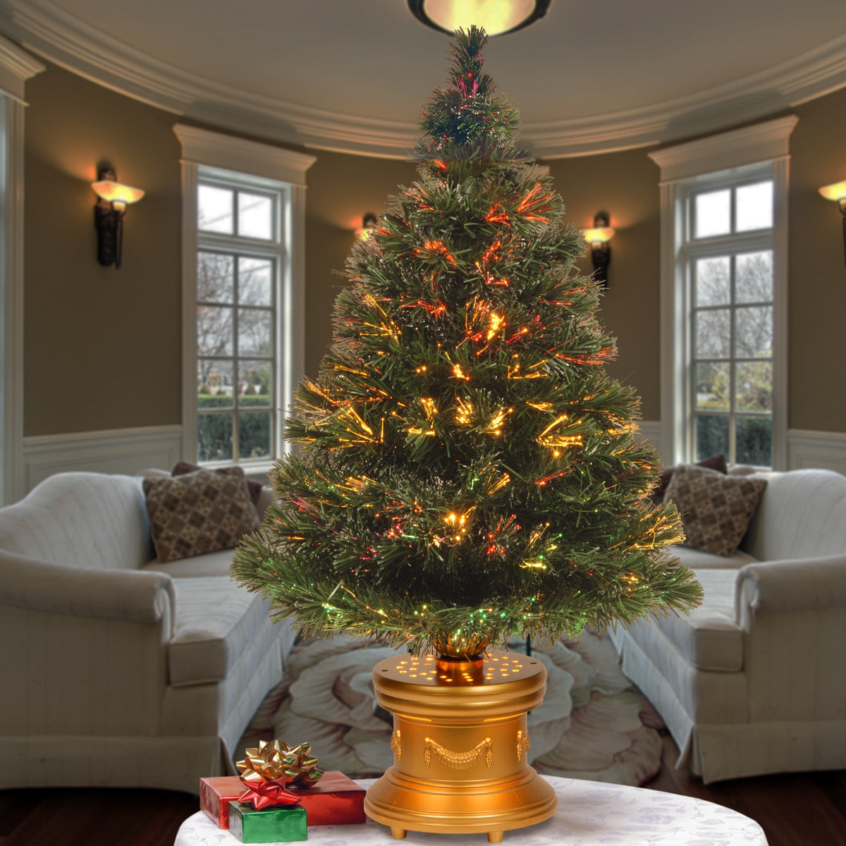 Fibre Optic Firework Christmas Tree, 3ft