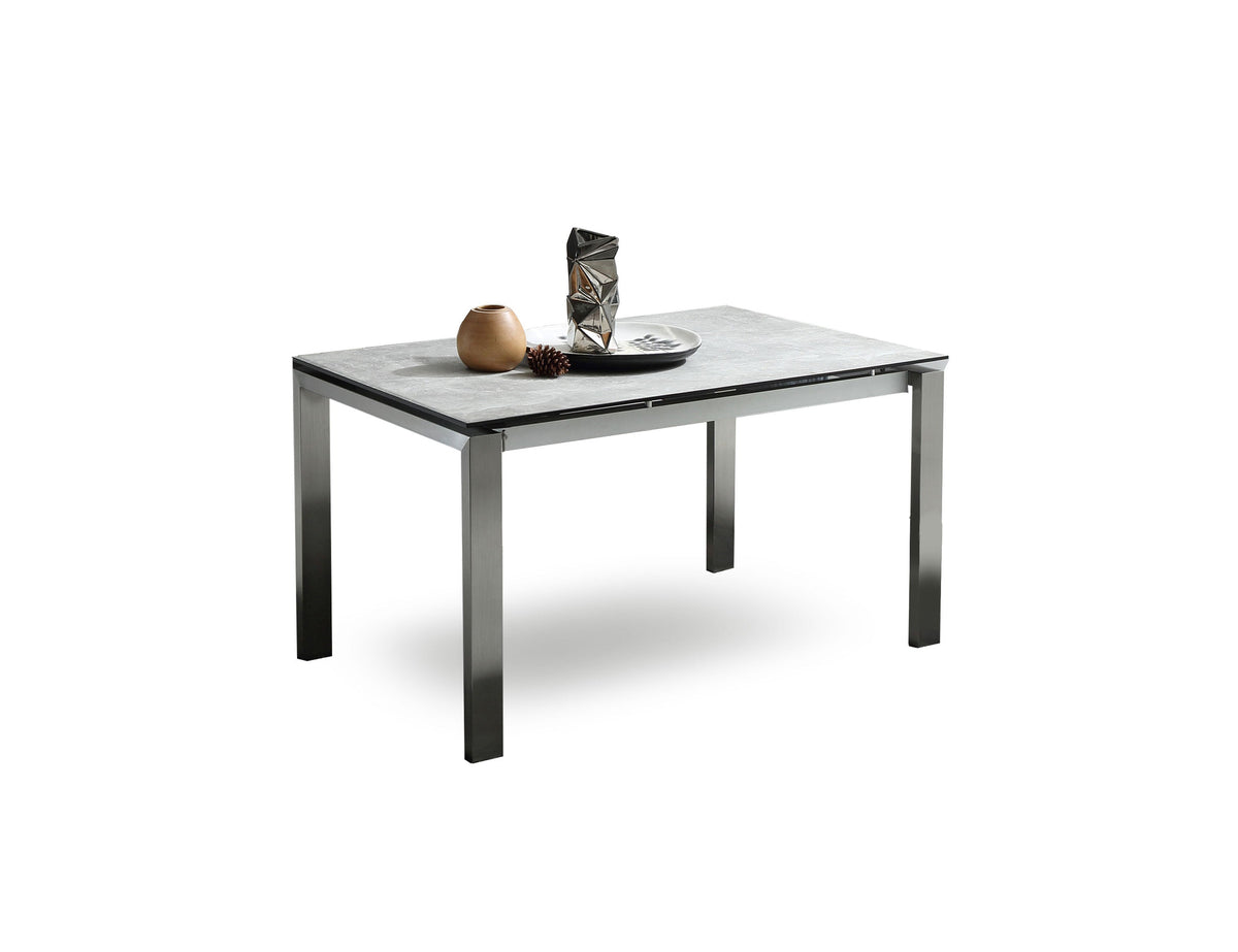 Grey Ceramic Glass Extending Dining Table, Seats 10