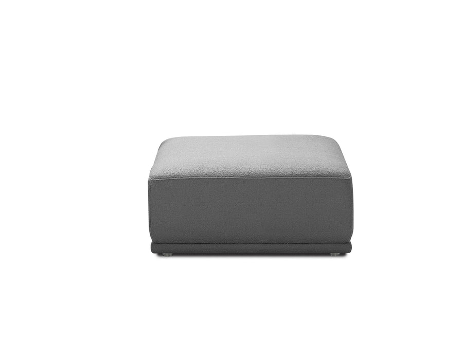 Grey Woven Mini Ottoman