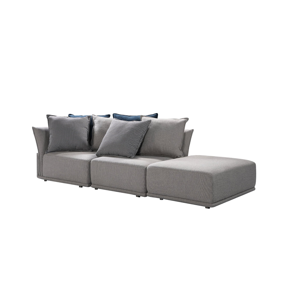 Grey Modular 3 Seat Sofa, Soft and Elegant