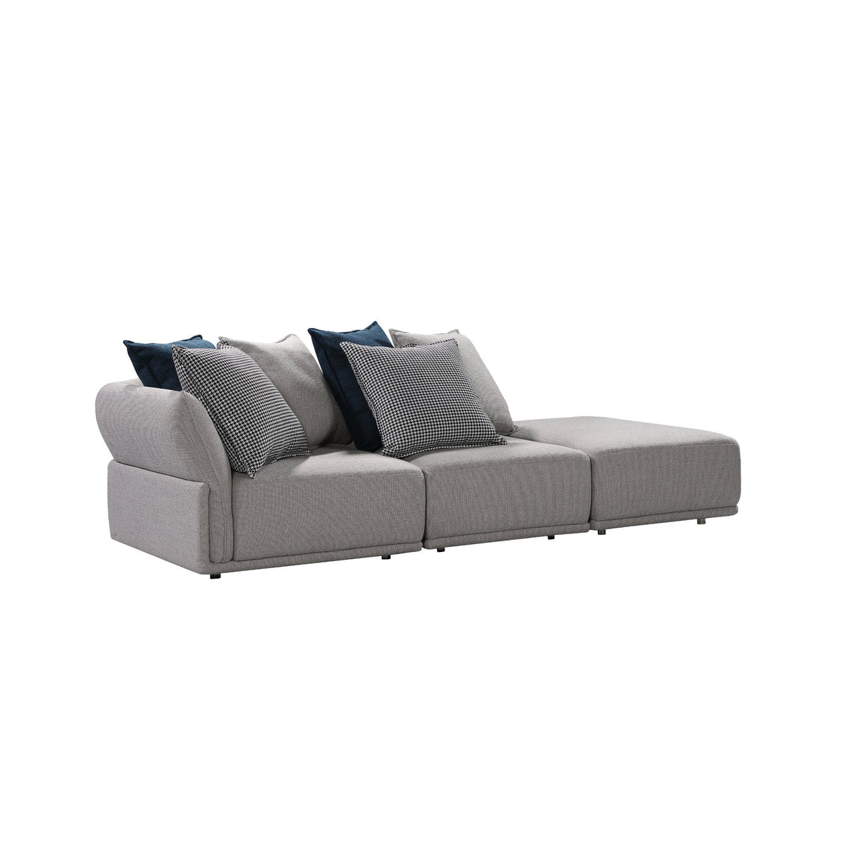 Grey Modular 3 Seat Sofa, Soft and Elegant