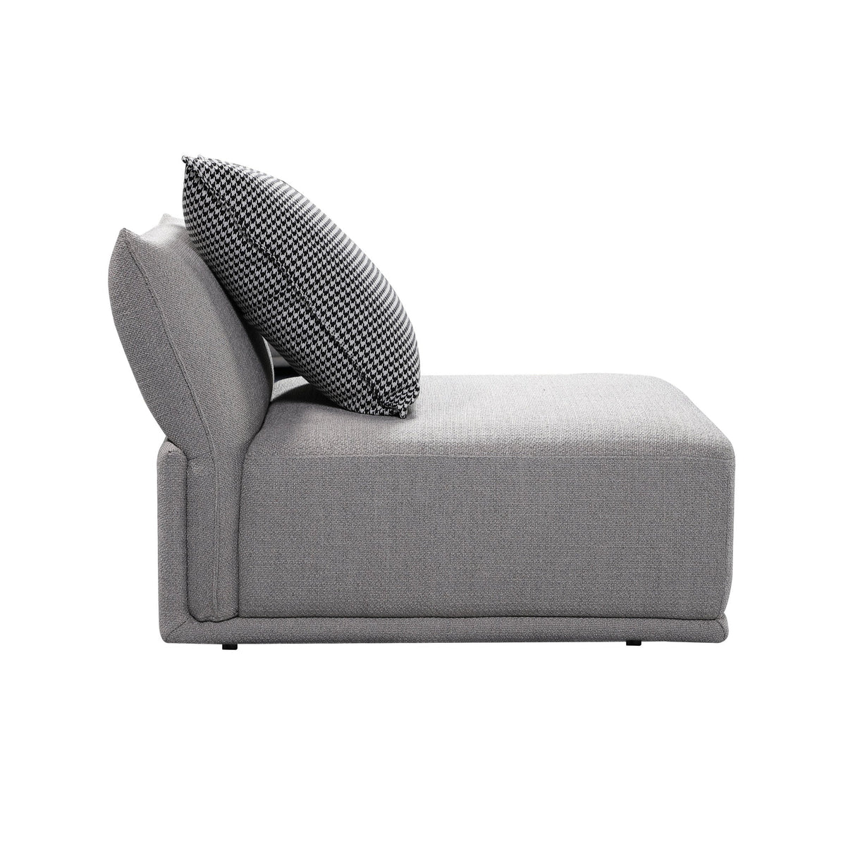 Grey Modular Single Seat, Armless