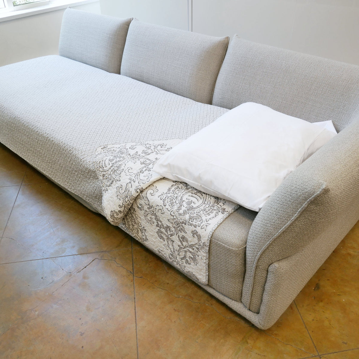 Grey Modular 3 Seat Sofa, Soft and Elegant