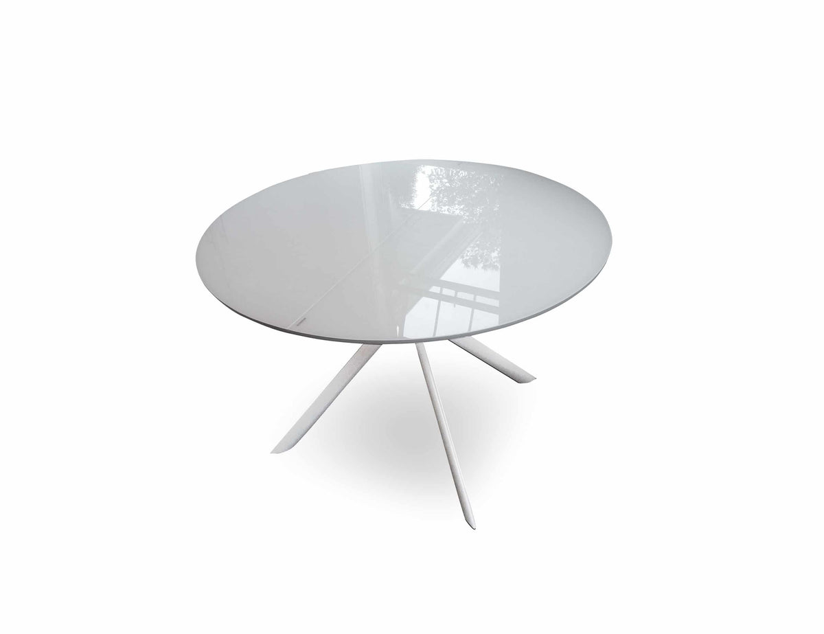 Round to Oval Glass Kitchen Table, Seats 4 to 8