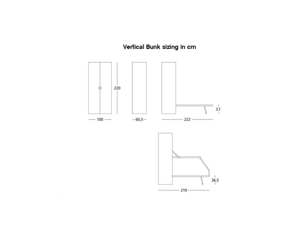 Hidden Vertical Fold Away Bunk Beds