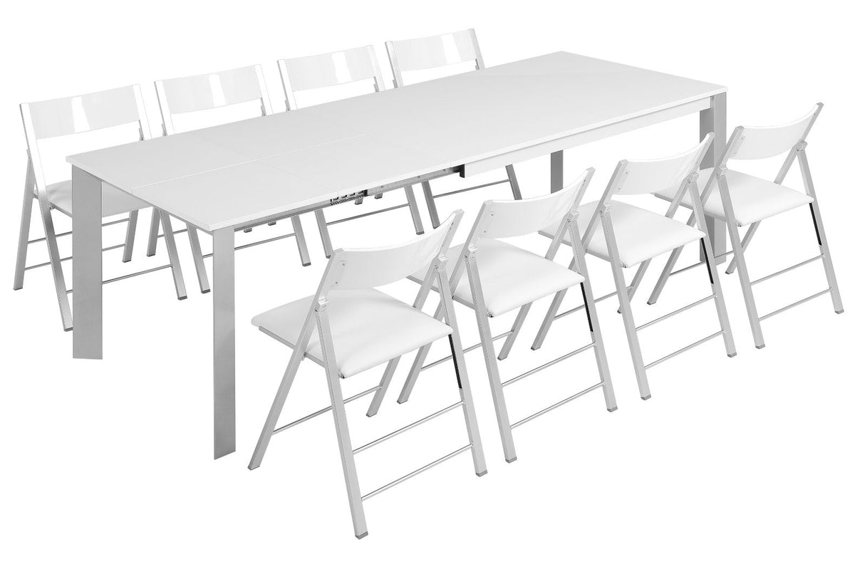 Slim Convertible Extending Dining Table