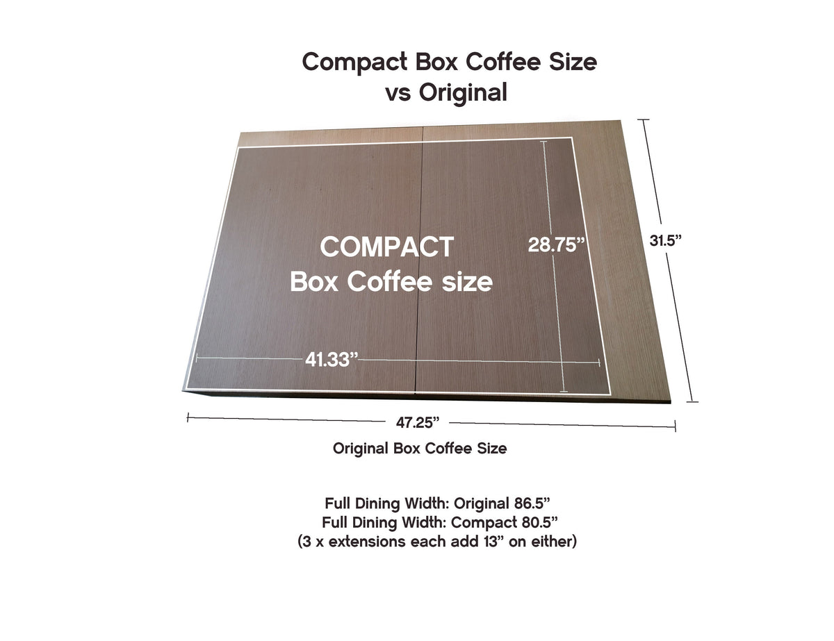 Compact Coffee to Dining Table, Seats 8