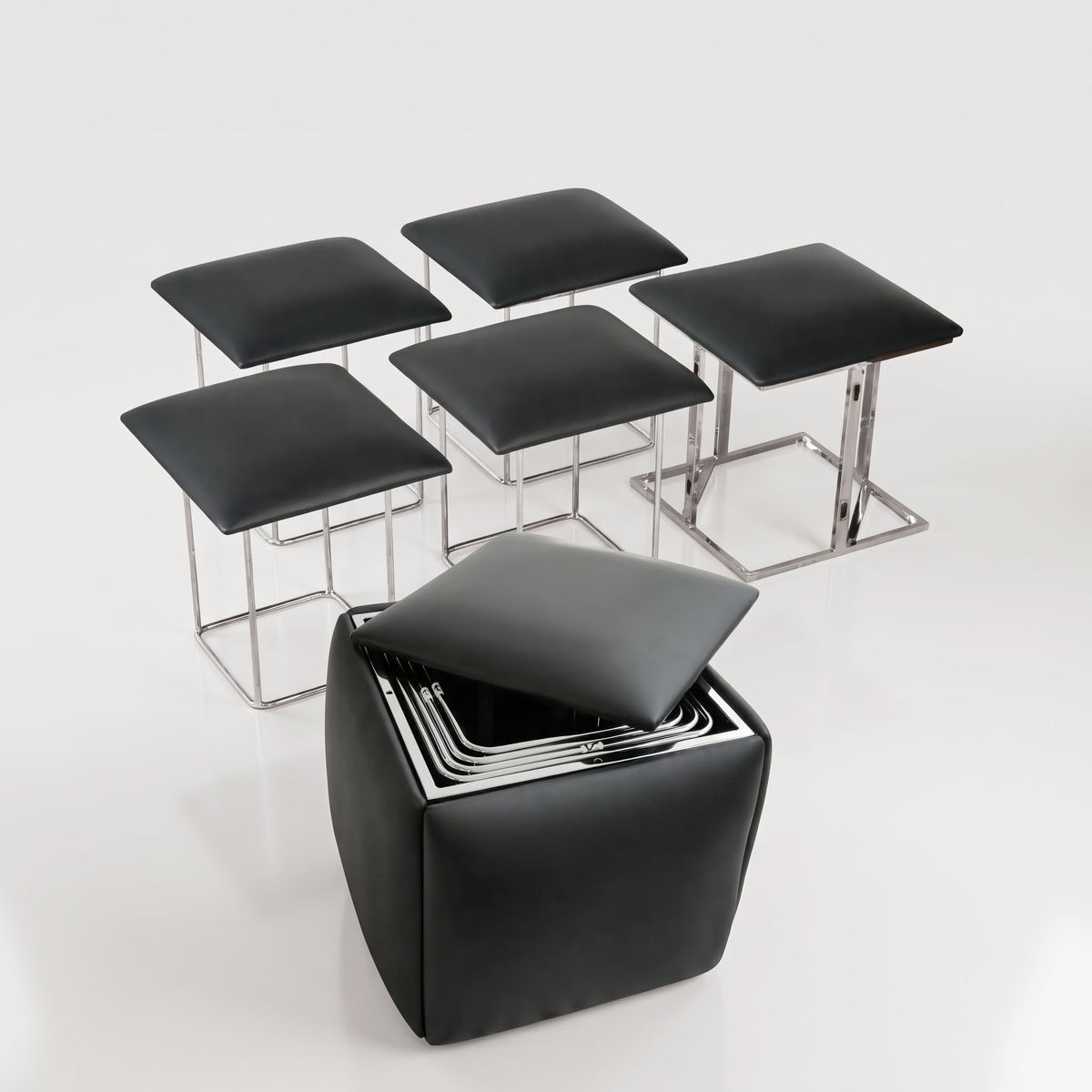 Ottoman Cube with 5 Hidden Seats