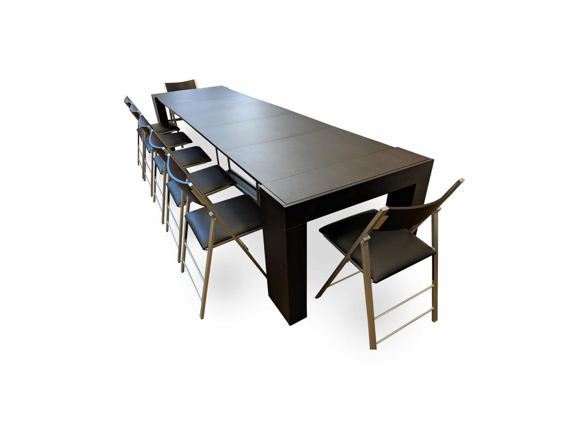 Extending Dining Table with Built In Leaf Storage