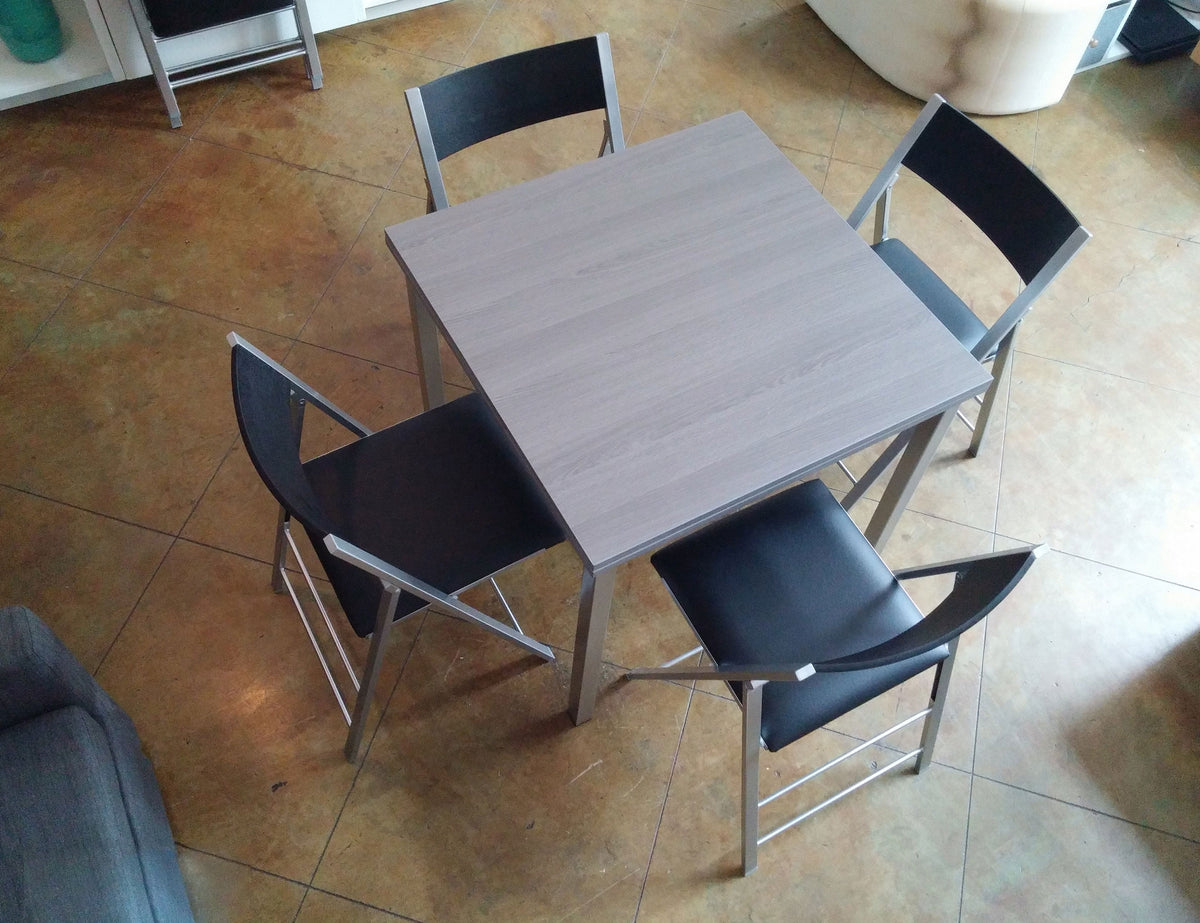 Small Square Folding Kitchen Table, Doubles in Size