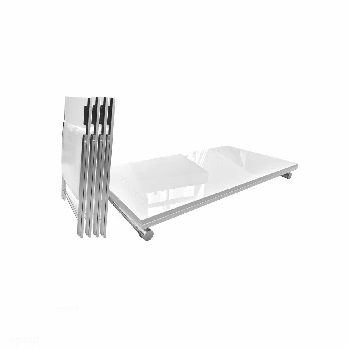 Transforming Table and 4 Folding Chairs Set for Small Flats