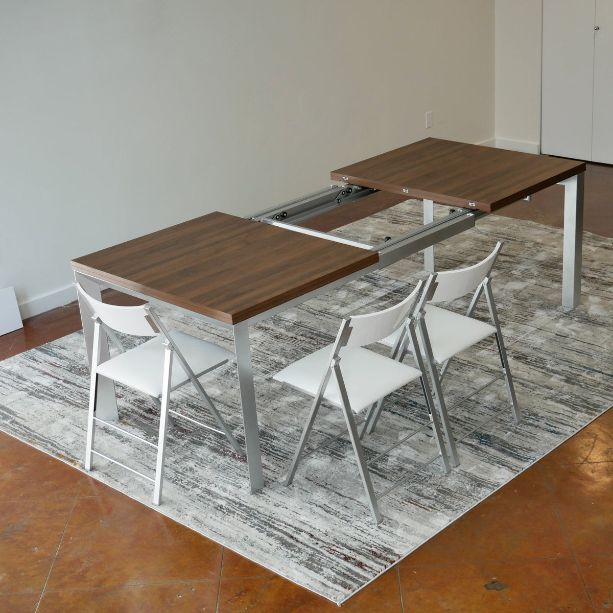 Extending Dining Table with Folding Leaves, Seats 6 to 14