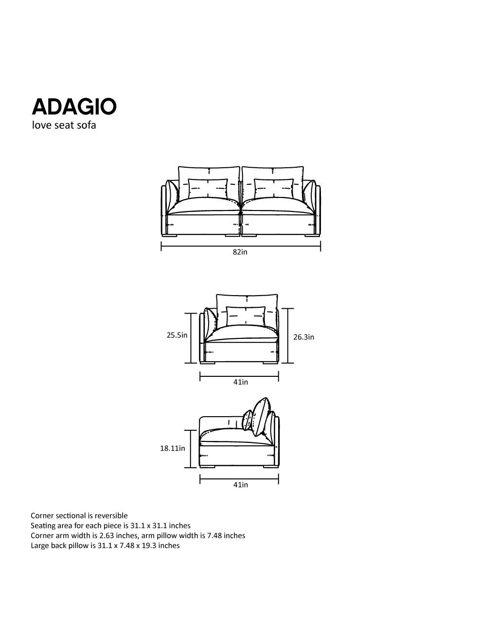 Light Grey 2 Seat Sofa with Removable Covers