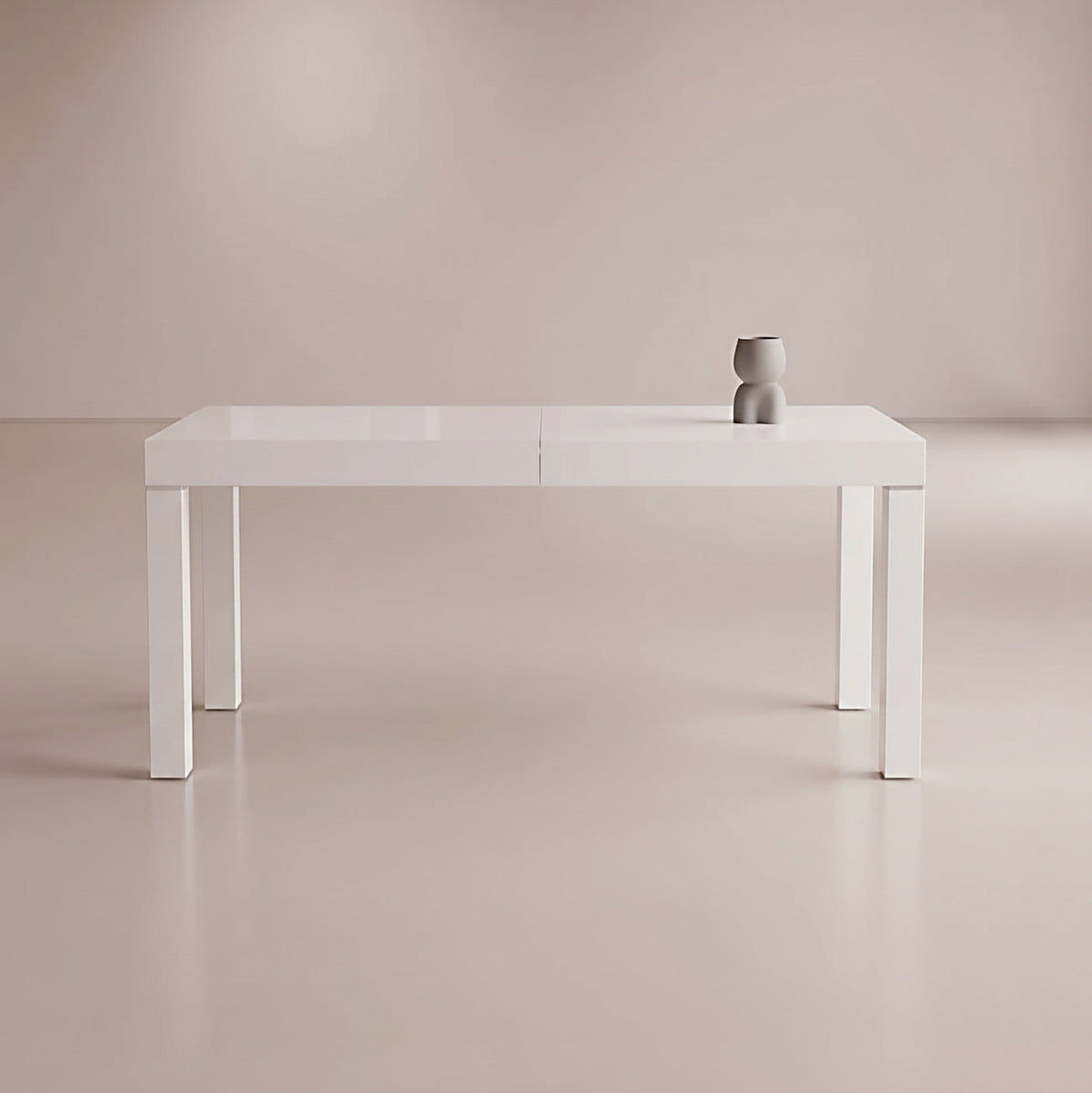 Gloss White Extending Dining Table, Seats 6 to 12