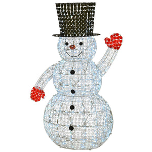 Crystal Bead Light Up Snowman, 152 cm