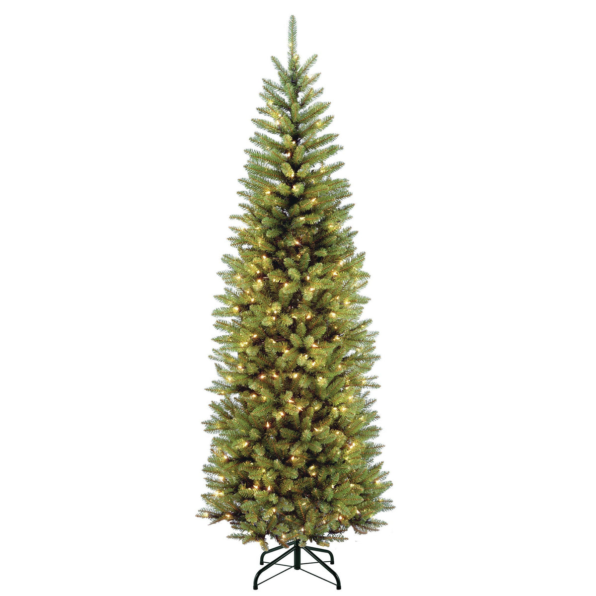 7.5ft Pre Lit Pencil Fir Christmas Tree, 350 Clear Lights