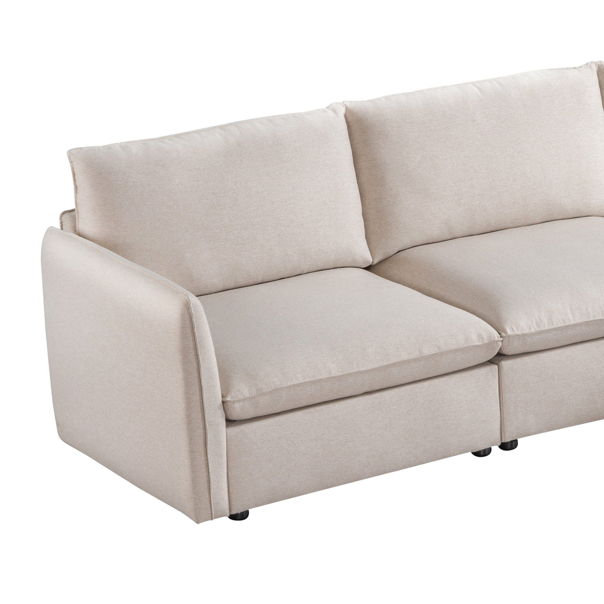 Modular Corner Sofa, 3 Seats and Ottoman